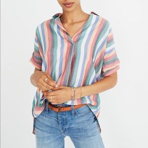 Madewell Courier Button Back - Festival Stripe